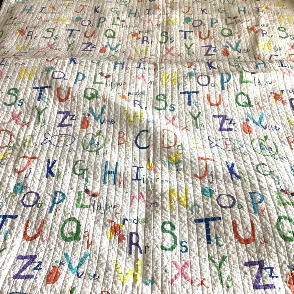Alphabet Kids Children's Toddlers Twin Size Comforter Blanket Bedspread Bedding